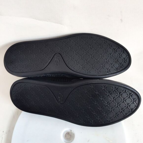 Ugg Sneakers Womens Size 7 Sammy Hyper Weave Slip On Comfort Knit Black Gray - Picture 12 of 12